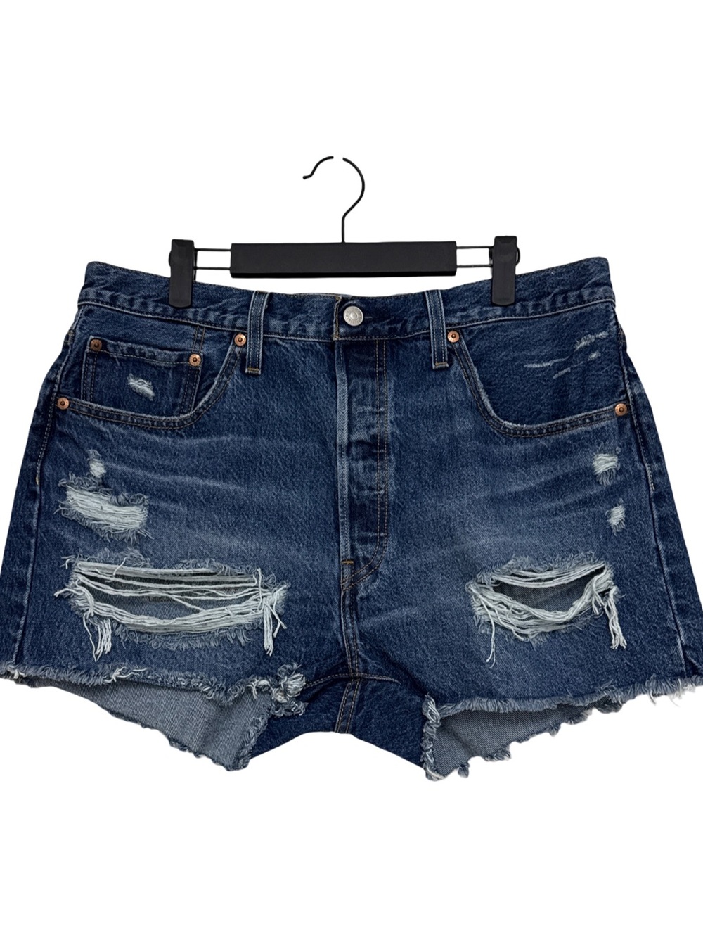 Levi’s Distressed High-Rise Denim Shorts Women’s 33